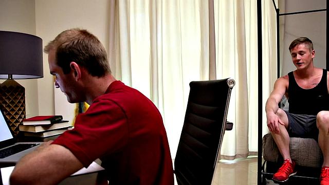 Unsaddled tall jock sucks off and breeds stepbro