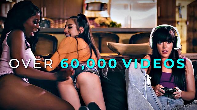 MOMMY'S GIRL - Naughty Chloe Surreal Goes WILD With Horny Stepmoms Danielle & Little Puck