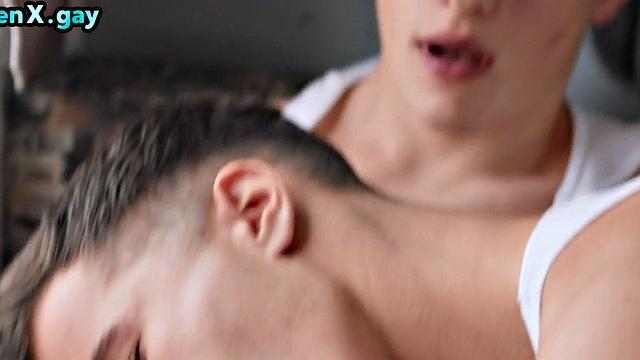 Cum-loving twink barebacked in camper on public road