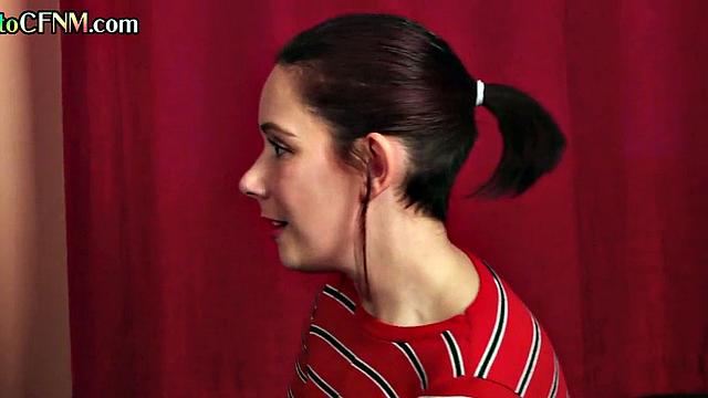 Interracial CFNM sluts reverse gangbang