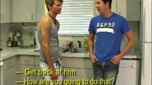 JD decides to relieve stress by topping Alex. In the living room, they make out and suck dick as the two undress each other. Naked and hard, they move to the bedroom, where JD blows Alex with a vengeance.