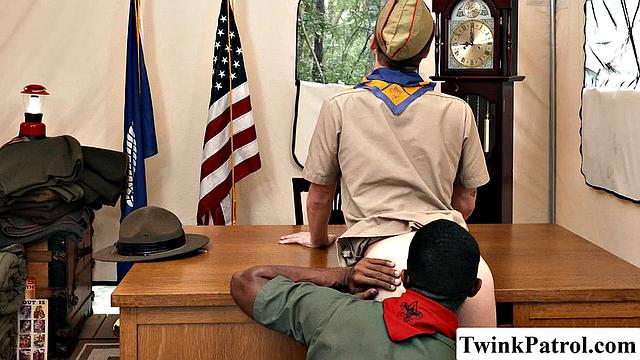 Black Scout Master Fucks This Twink Scout Hard