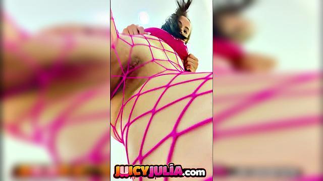 Juicy Julia in POV touching her pussy