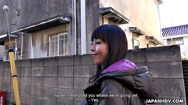 Home cleaning Marica cleans boss' cock with her tongue