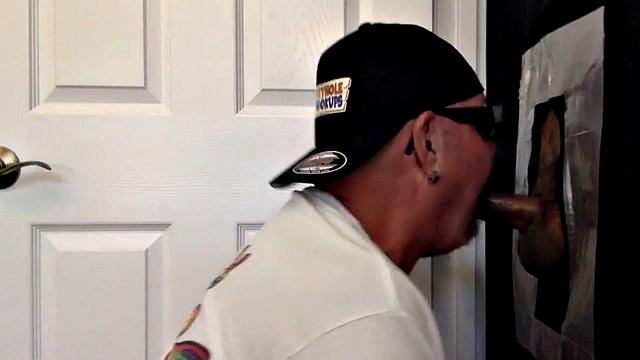 Gloryhole DILF gets fucked from behind after sucking