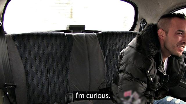 Tattooed cabby deepthroats and fucks for a wild ride in reverse cowgirl POV