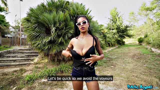 Huge Natural Ebony Boobs Swing