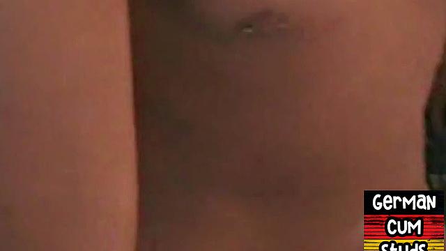 German amateur bottom in 3way fucked while sucking cock