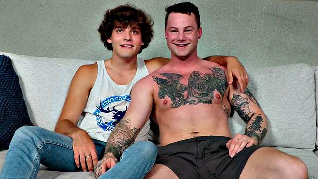 Debut Std Fucks Tattooed Jock On Casting for Cumshot