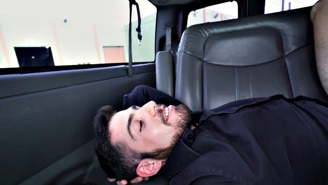 Fooled bearded straight gets assfingered on gay debut