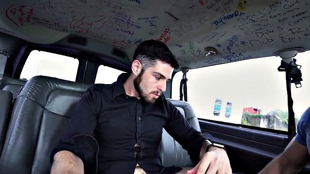 Fooled bearded straight gets assfingered on gay debut