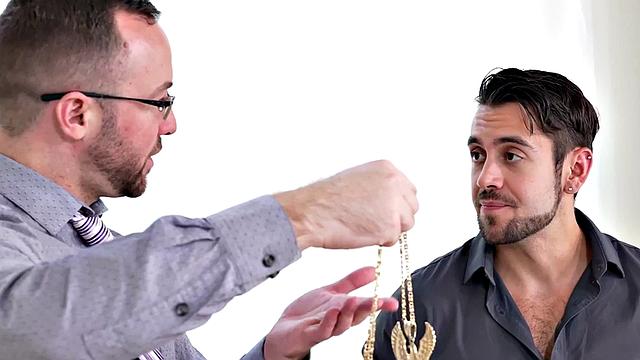 Mesmerized employee rimmed by boss in hairy ass