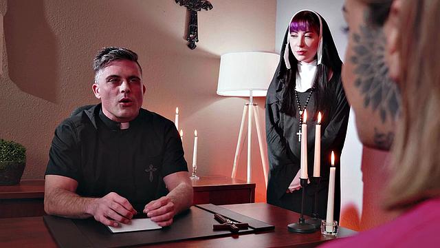 Special anal nun gets nailed in office by priest