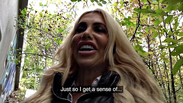 Blonde Aussie gets fucked on the stairs