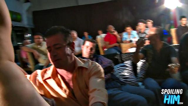 Real nasty stripper gets blowjob at party