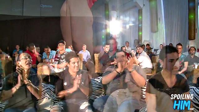 Real nasty stripper gets blowjob at party