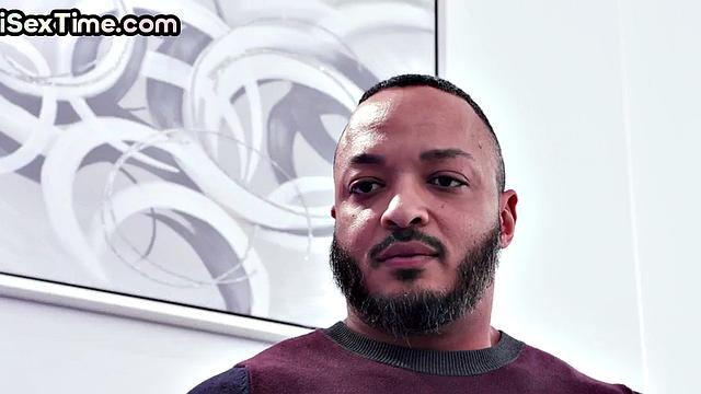 Bisex babe with small boobs licked and fucked in 3some