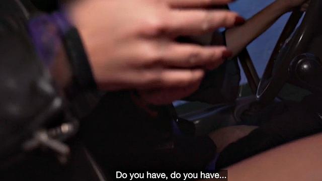 Pulled Euro babe picked up and nailed in outdoor van