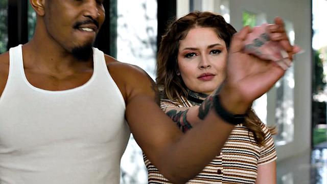 IR petite tattooed babe with small boobs nailed by BBC partner