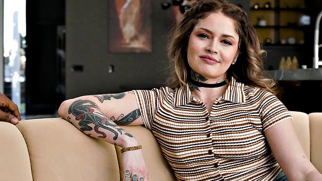 IR petite tattooed babe with small boobs nailed by BBC partner