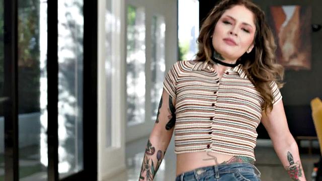 IR petite tattooed babe with small boobs nailed by BBC partner