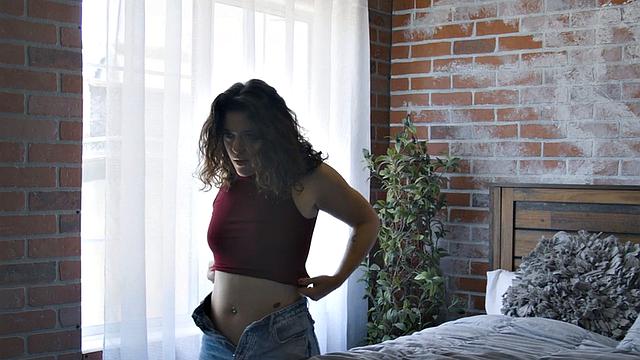 Cocksucking babe in stockings bounces on hard cock