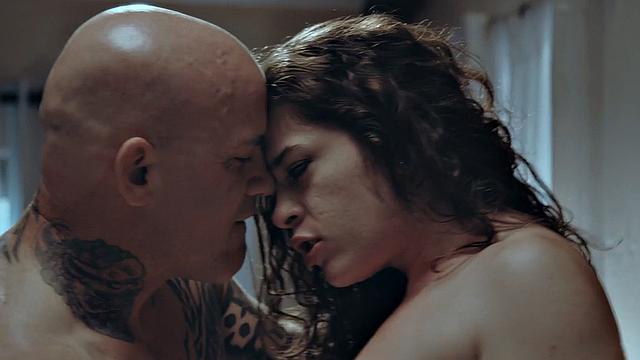 Cocksucking babe in stockings bounces on hard cock