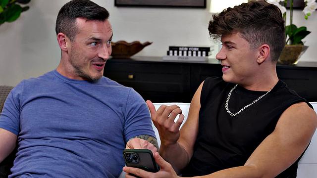 HETEROFLEXIBLE - Buddies Drake Von & Derek Kage Get Aroused While Taking Dick Pics! SPANISH SUBTITLES