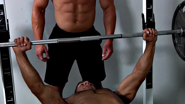 Gay nympho enjoys fucking gym partner in anal hole