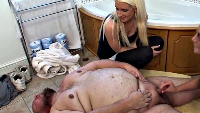 CFNM English dommes wank tiny cock