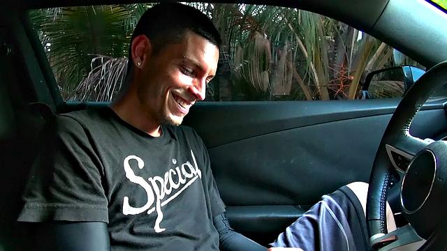 Blonde Tegan's kinky g-string handjob and deepthroat on the couch