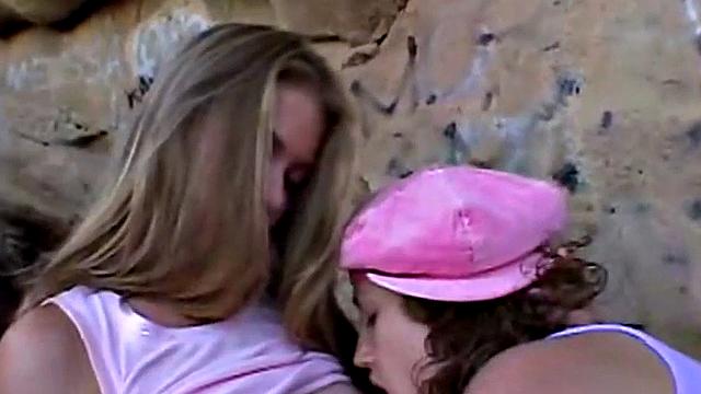 Petite lesbian fingering and licking