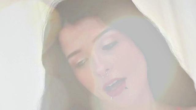 Inked babe sucking her BF