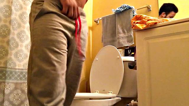 Amateur Hayden Stroking On Toilet
