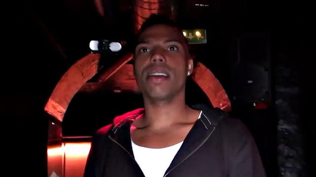 Black amateur bottom fucked in public by white top