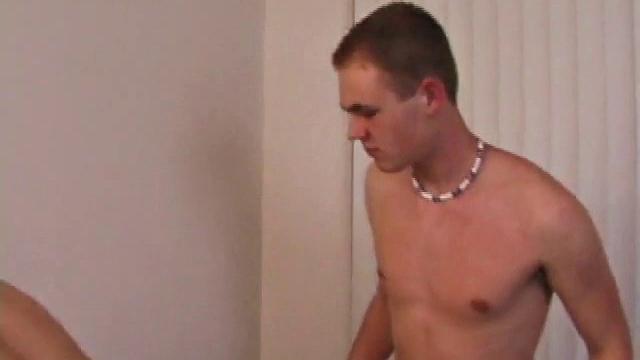 Blond straight guy Brett approached by director for solo scene, includes gay roommate Kyle