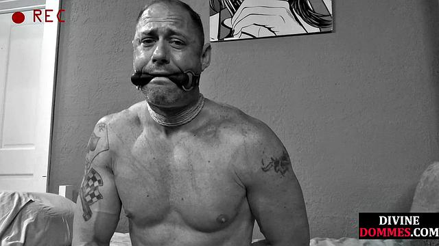 Rope dominatrix whippin tied person