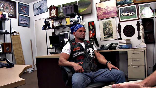 Real pawnshop mature assfucked in office POV by owner