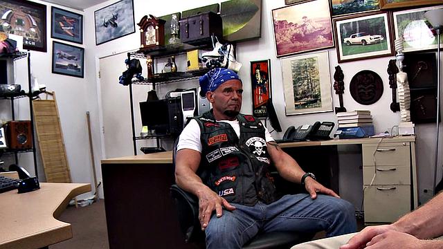 Real pawnshop mature assfucked in office POV by owner