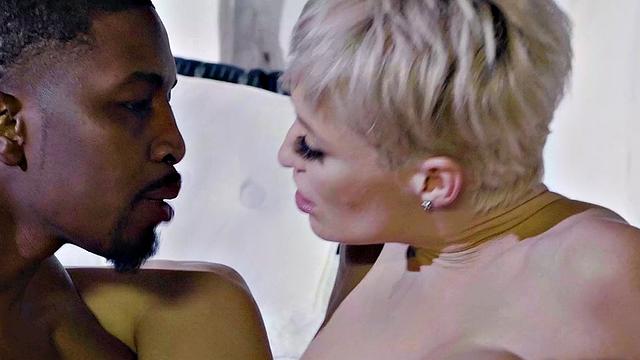 Interracial action in the bedroom with a sexy Latin girl & her man