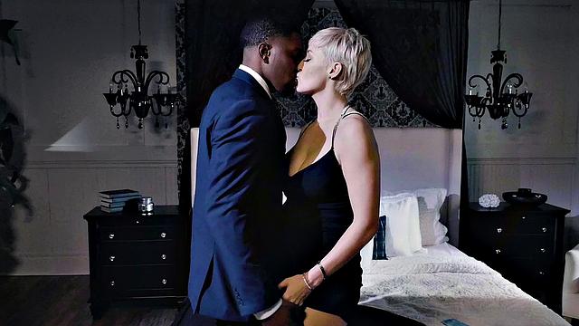 Interracial action in the bedroom with a sexy Latin girl & her man