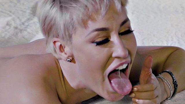 Interracial action in the bedroom with a sexy Latin girl & her man