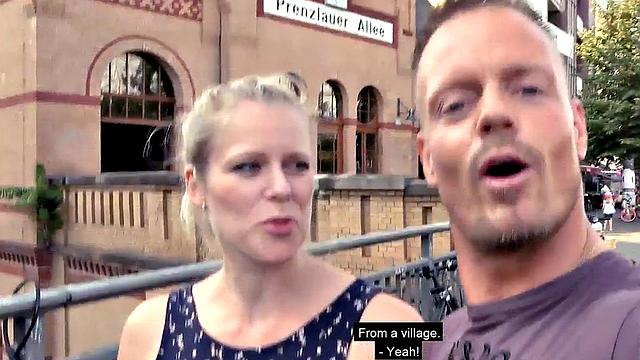 Public amateur POV fucked outdoors in Germany on sex date