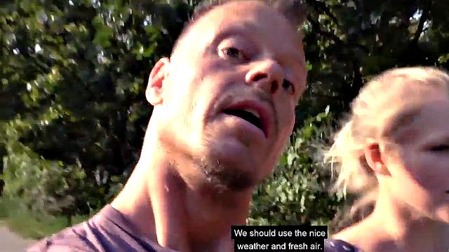 Public amateur POV fucked outdoors in Germany on sex date