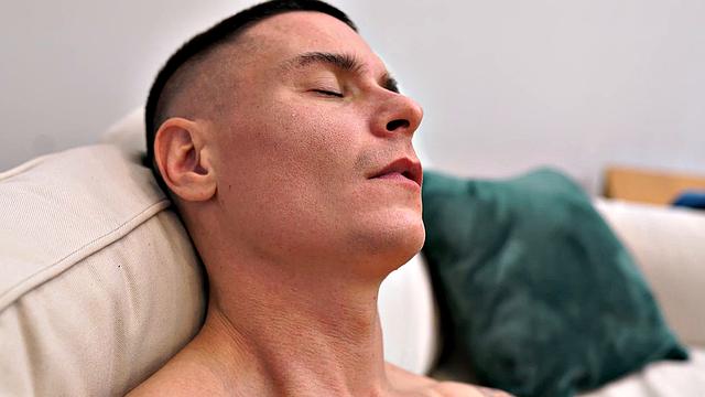Ivan Kolos takes a hard cock and moans with pleasure