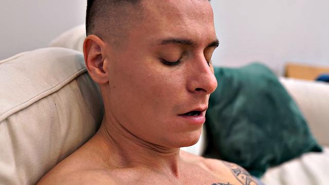 Ivan Kolos takes a hard cock and moans with pleasure