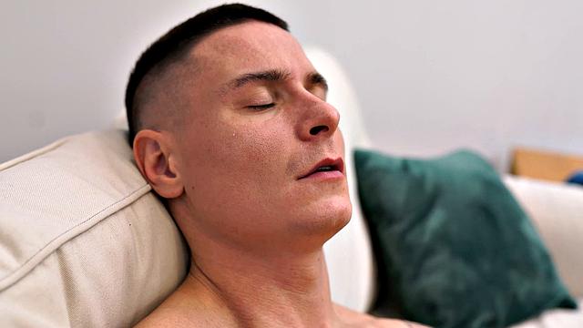 Ivan Kolos takes a hard cock and moans with pleasure