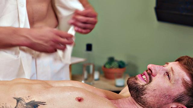 HETEROFLEXIBLE - Hot Drew Dixon Lets Masseur Practice On Him, ENDS UP CREAMPIED