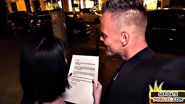 Adorable babe in glasses gets hard doggystyled