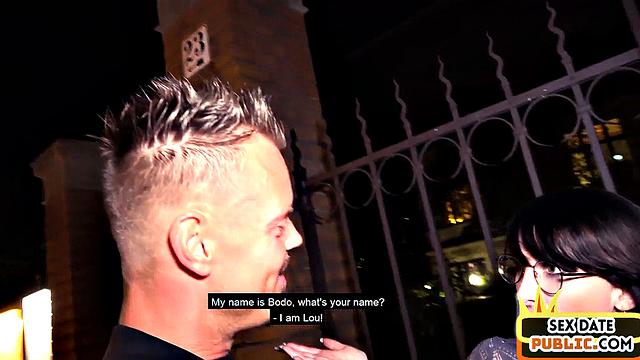 Adorable babe in glasses gets hard doggystyled